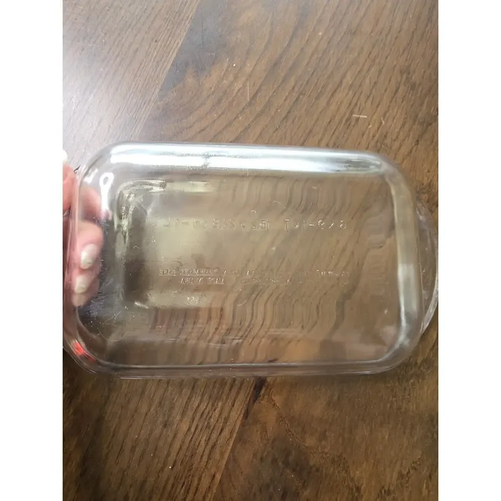 Vintage Clear Glass Loaf Pan‎ 6x9 Inch 1 Quart Baking Dish Made in USA